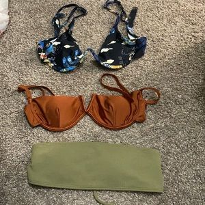 mismatched bikini tops!